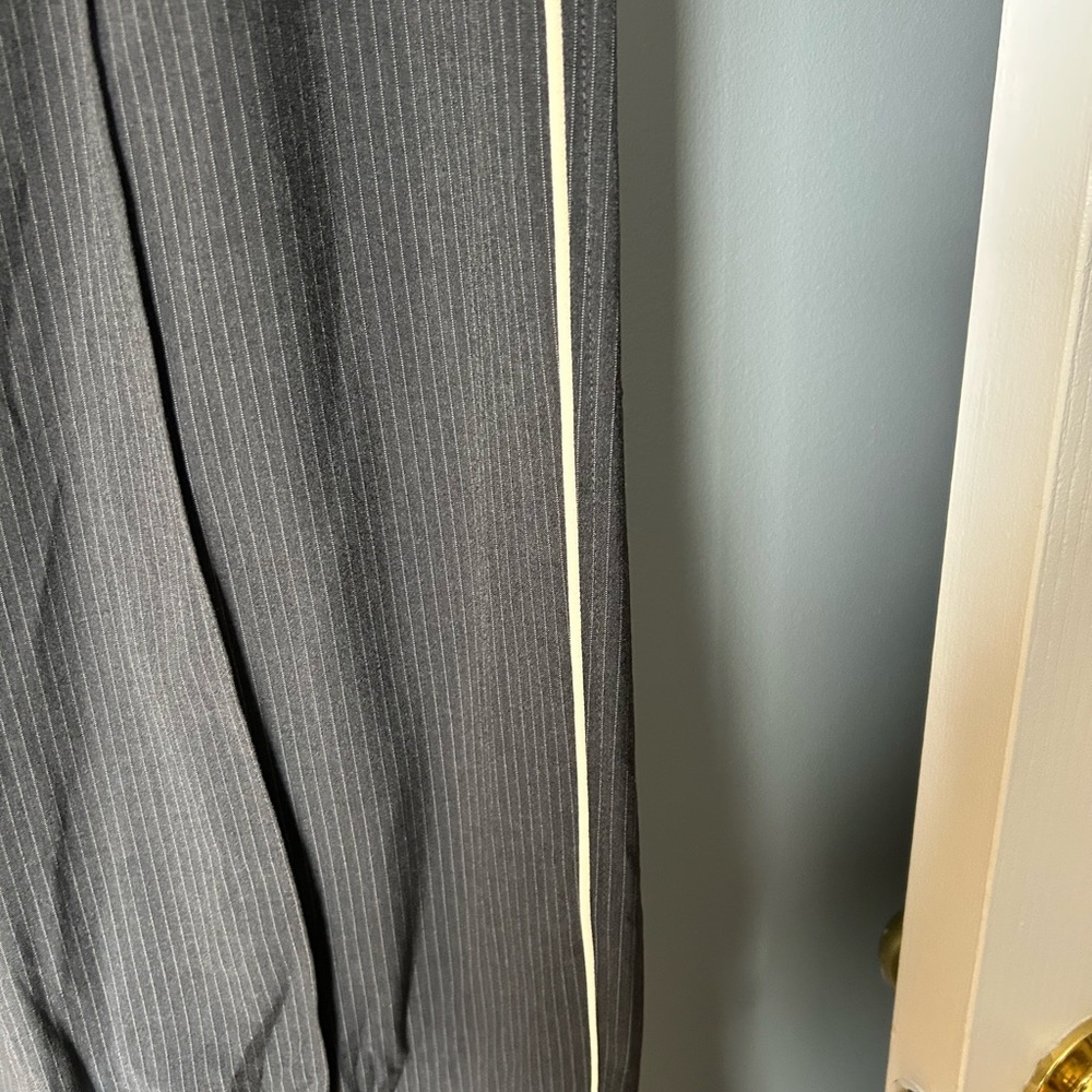 Gray Striped Drawstring Pants - Picture 3 of 4